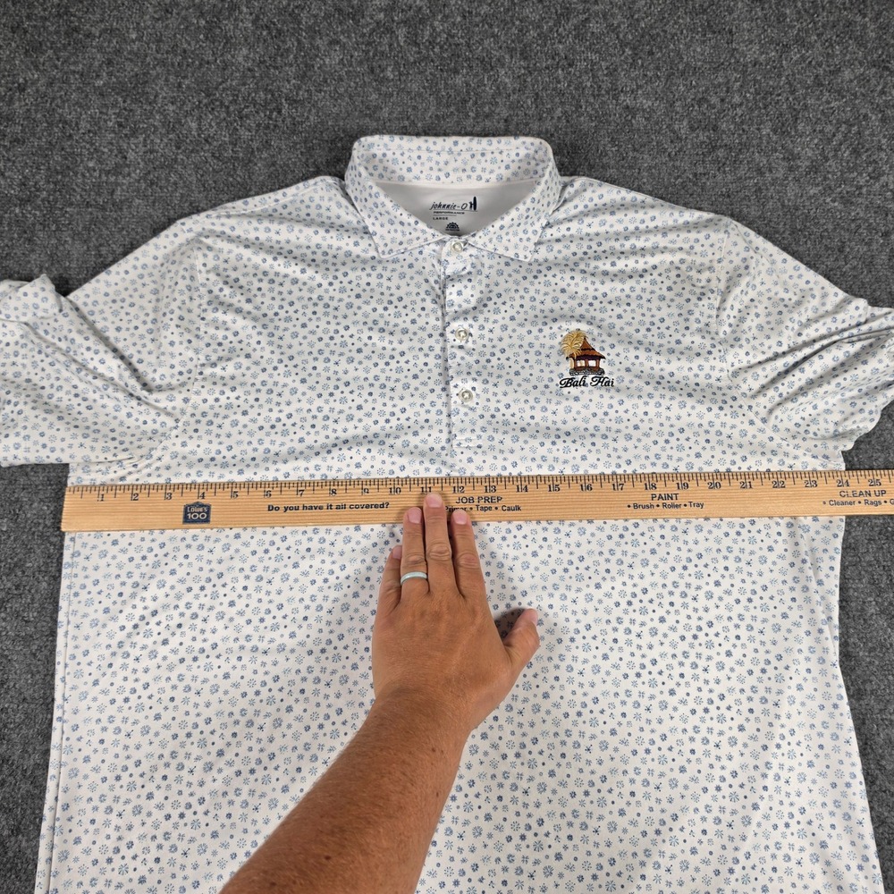 Bali Hai Johnnie-O Sparkler Polo Mens L Lake Blue Performance Golf JMPO100280 - Picture 4 of 8